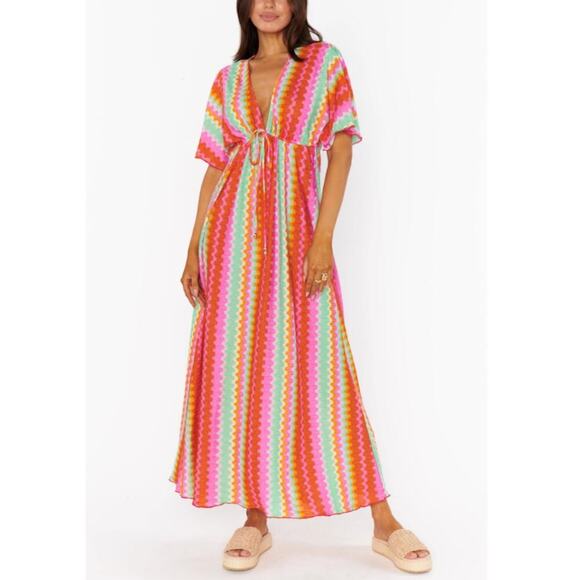 Show me Your Mumu Women's Cabo Groovy Knit Kenzie Maxi Dress Size 1X - Picture 1 of 6